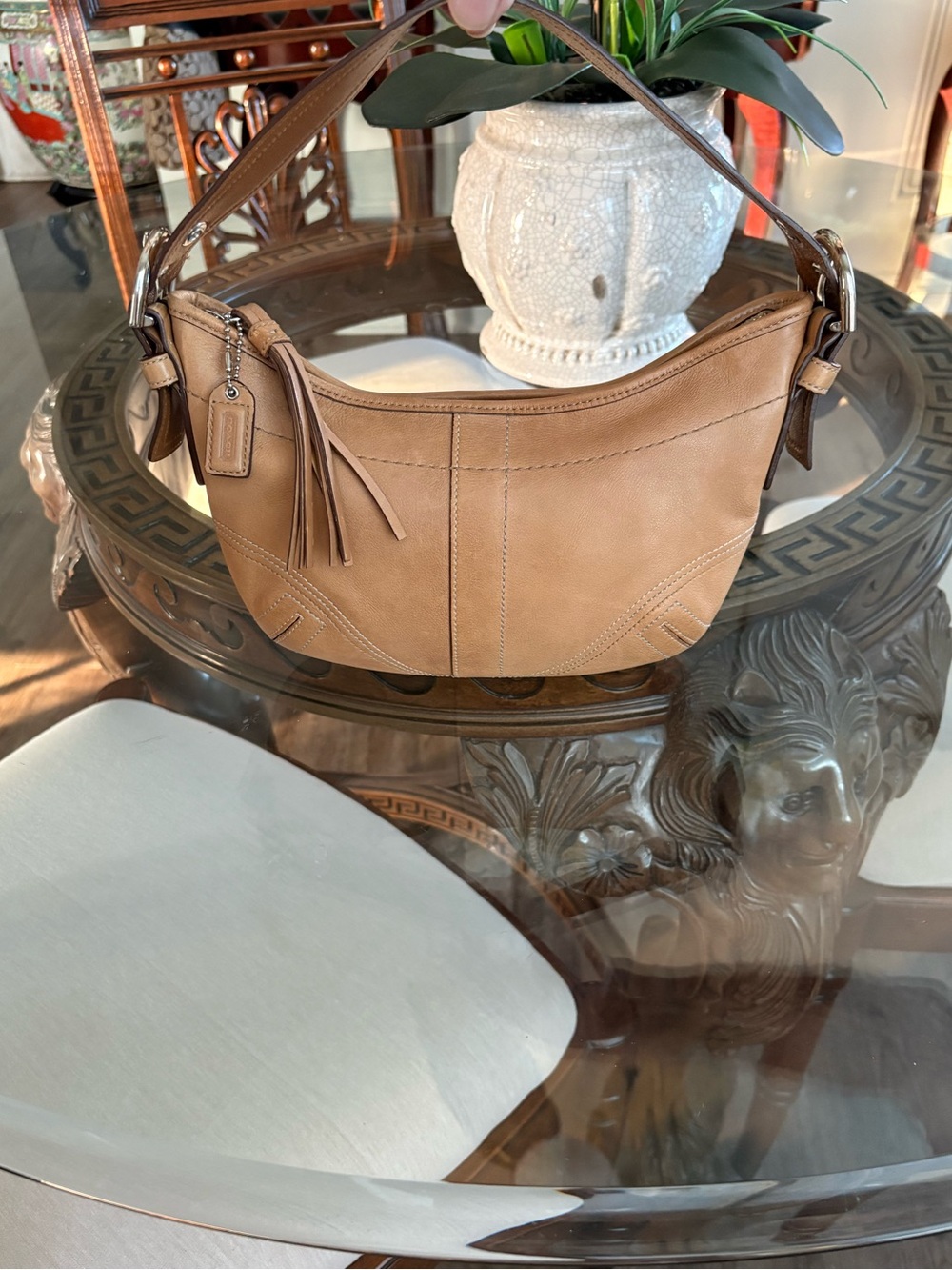🤎🤎VINTAGE COACH Y2K SMALL GLOVE TANNED LEATHER HOBO BAG!🤎🤎